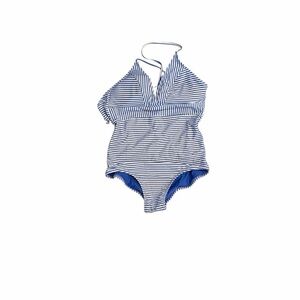 One piece bathing suit. New without liner. Stripes blue and white. XS
